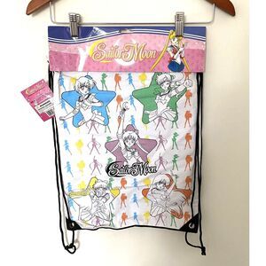 NWT Sailor Moon Inner Sailor Senshi Drawstring Backpack Lightweight 16.5" x 13"